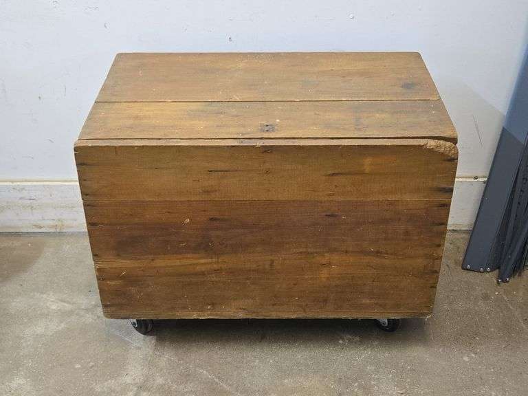 Vintage Wooden Storage Trunk