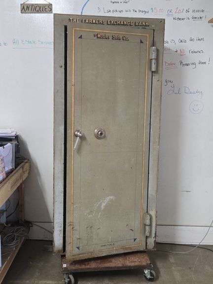 Farmer's Exchange Bank Vintage Safe - BRING HELP TO LOAD