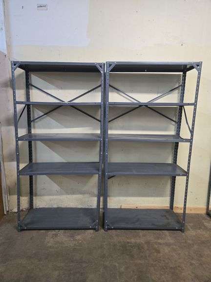 Set of 2 5-Tier Metal Shelf Units.