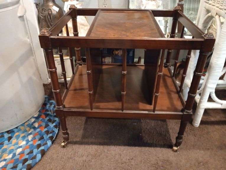 Vintage Hekman magazine rack side table - Lil Dusty Online Auctions ...