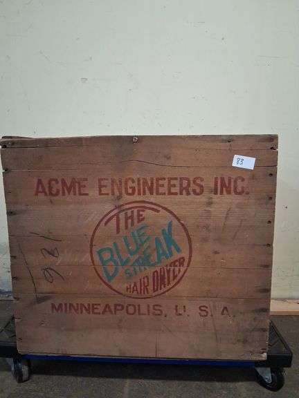 Acme Engineers Inc wooden box