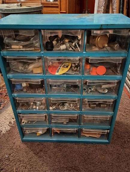 18 Drawer organizer with contents