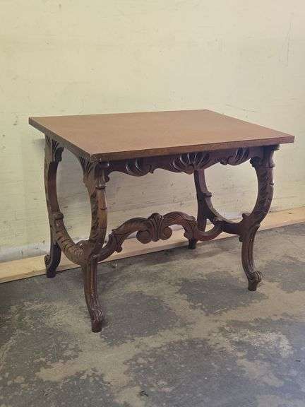 Antique Hand Carved Side Table