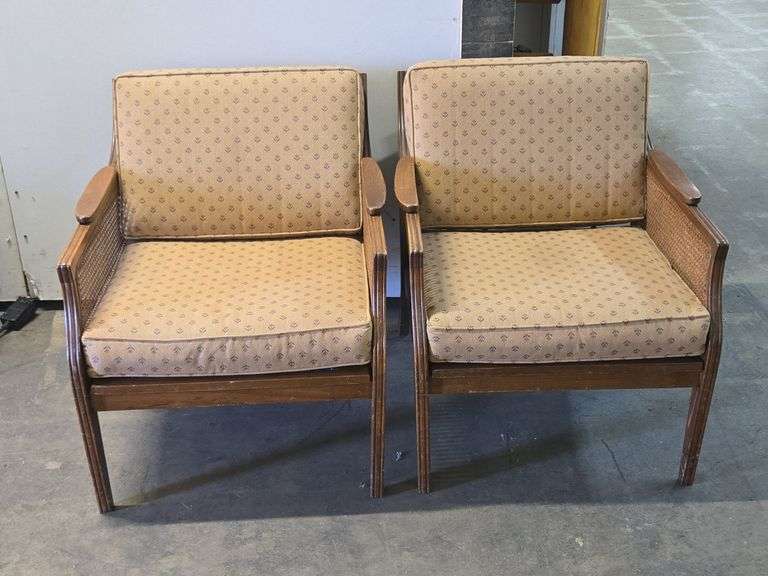Pair of Vintage Rattan Armchairs