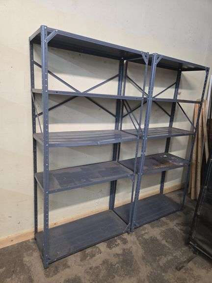 Set of 2 5-Tier Metal Shelf Units.