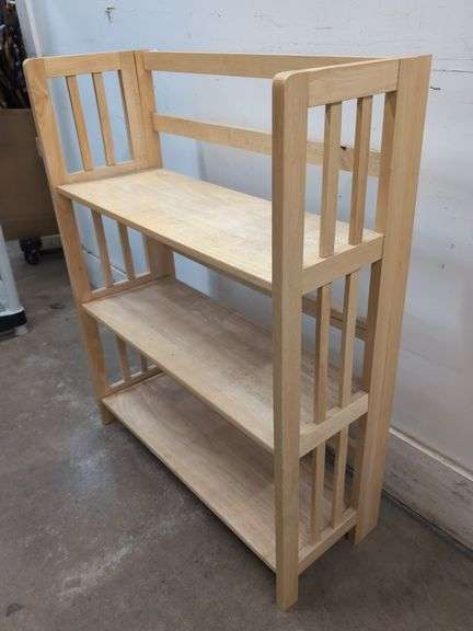 3 shelf fold-up shelving unit 30.5" x 12" x 38" tall