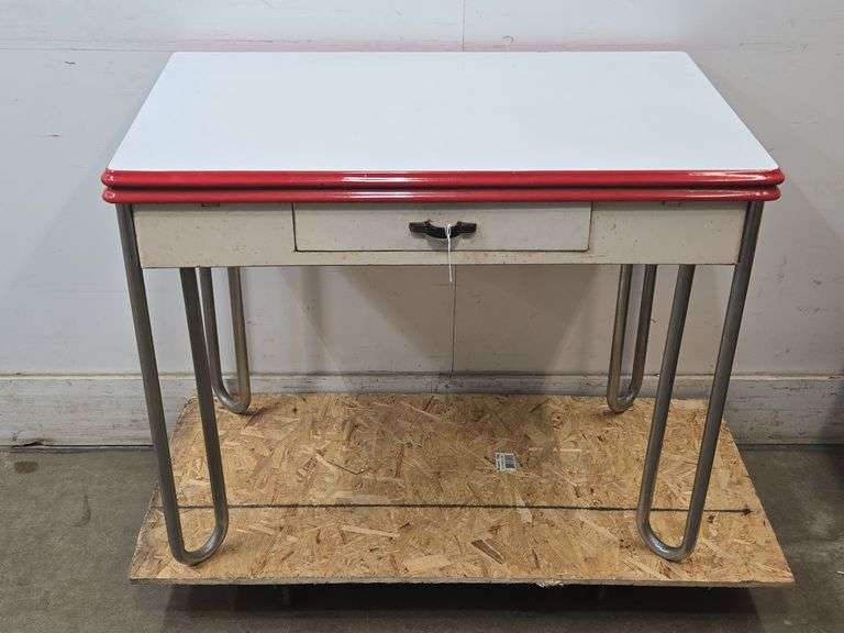 Vintage Enamel Kitchen Table