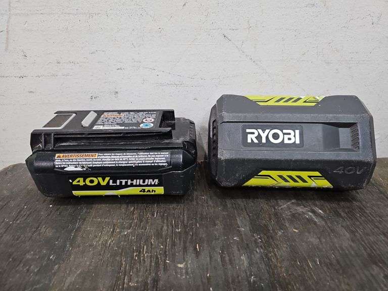 2 40v Ryobi 4ah batteries 3b