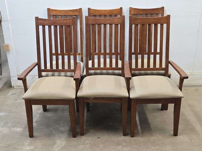 Set of 6 Mission Style Dining Chairs