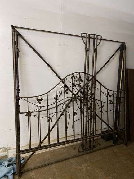 King size canopy metal bed, all hardware included