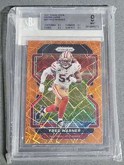 2021 Panini Prizm "Lazer" #59 Fred Warner BCGS 9 MINT 0014899272