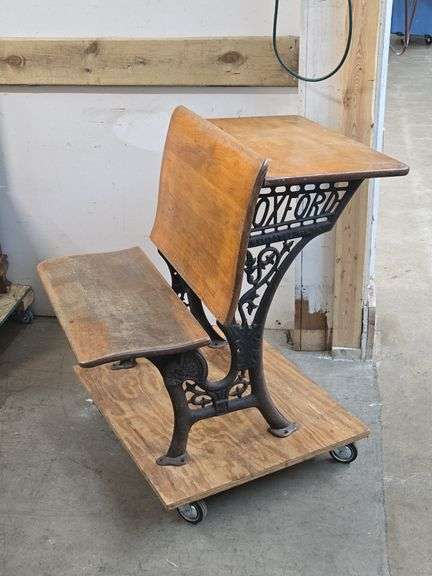 Antique Oxford School Desk