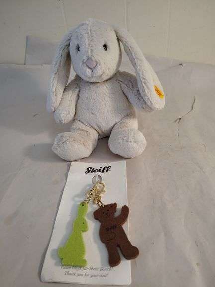 Steiff Lavender Rabbit Plush - 34 Cm Collector's Toy, Limited Edition With Gold Button