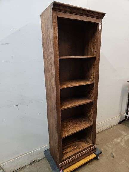 Vintage wooden bookshelf 24x12x72