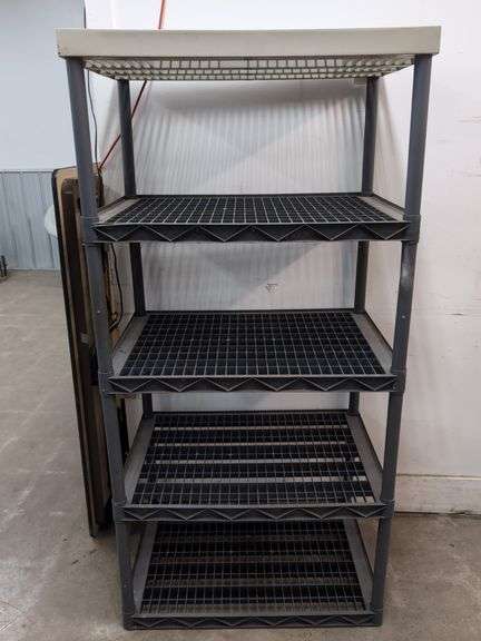 Keter 5 shelf plastic shelving unit 36" x 24" x 71.5" tall