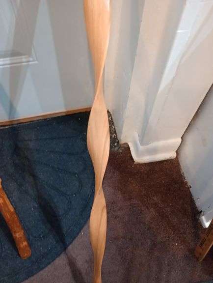 2 Wood walking sticks & 2 wood canes