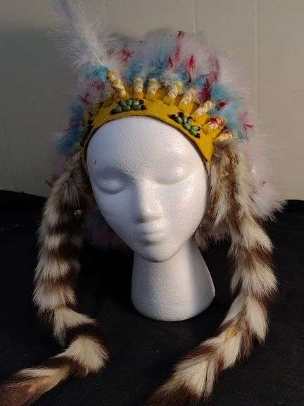 Foam head with Indian head piece - Lil Dusty Online Auctions - All ...