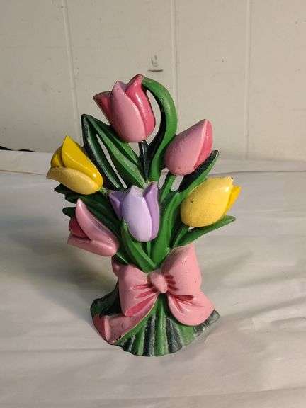 Cast iron flower door stop