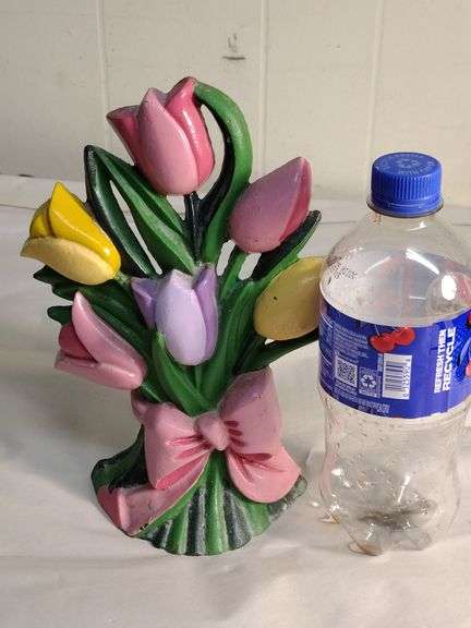 Cast iron flower door stop
