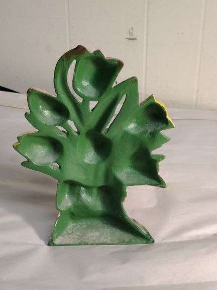 Cast iron flower door stop