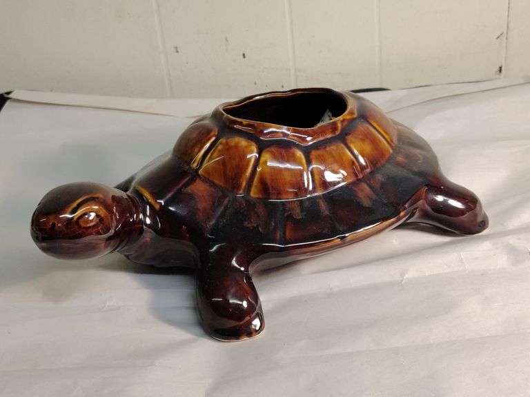 Vintage turtle planter