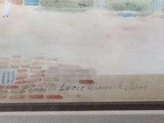 Pair of original watercolors by T.P. Fowler in 1912, both signed and titled both 18" x 14.5". 20b