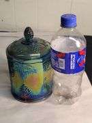 2 Indiana Blue carnival glass