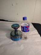 2 Indiana Blue carnival glass