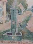 Pair of original watercolors by T.P. Fowler in 1912, both signed and titled both 18" x 14.5". 20b