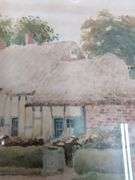 Pair of original watercolors by T.P. Fowler in 1912, both signed and titled both 18" x 14.5". 20b