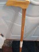 2 Wood walking sticks & 2 wood canes