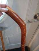 2 Wood walking sticks & 2 wood canes