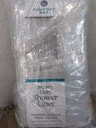Case of 36 heavy duty shower liners. 3e