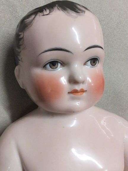 "Frozen Charlie" china bathing doll 16.5"