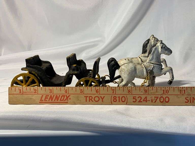 Vintage Metal Horse Carriage