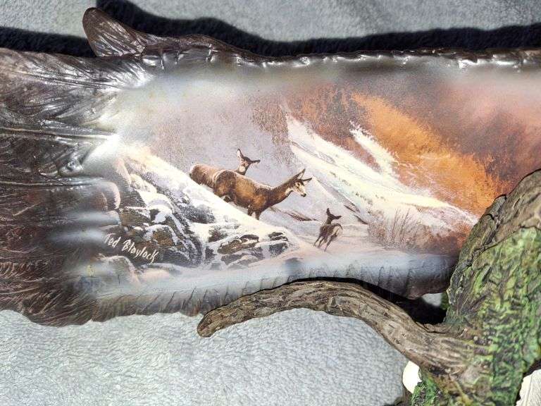 TED BLAYLOCK "SUNSET SOLITUDE" EAGLE WALL HANGING