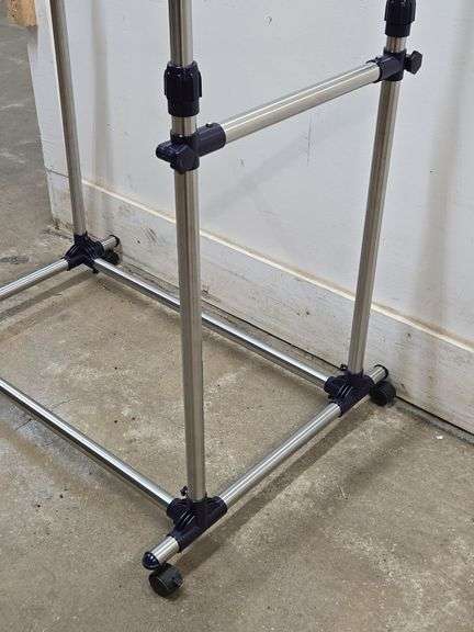 Double Pole Adjustable Clothes Rack