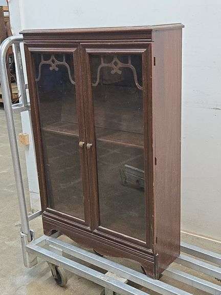 Vintage Wooden Curio Cabinet