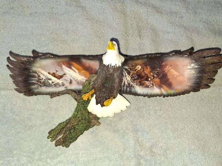 TED BLAYLOCK "SUNSET SOLITUDE" EAGLE WALL HANGING