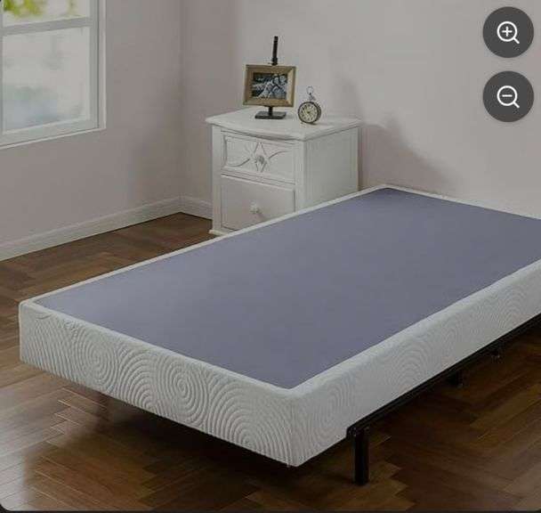 Twin Size Metal Box Spring w/ Wooden Slats NIB