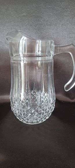 Crystal Water Pitcher and 6 Champange Sherbert Glasses
