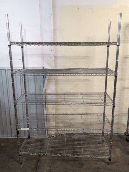 Metal shelving unit 47.5" x 18" x 72" tall
