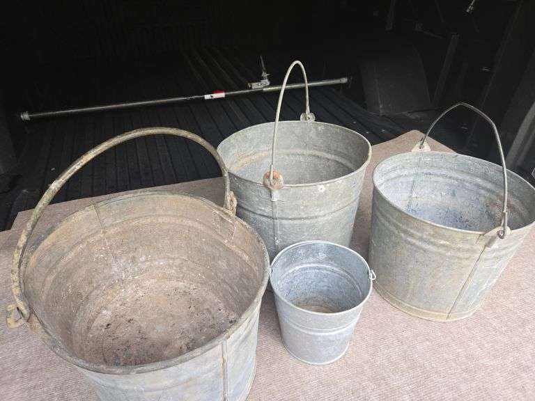 Galvanized Steel Buckets. (BIN) $40
