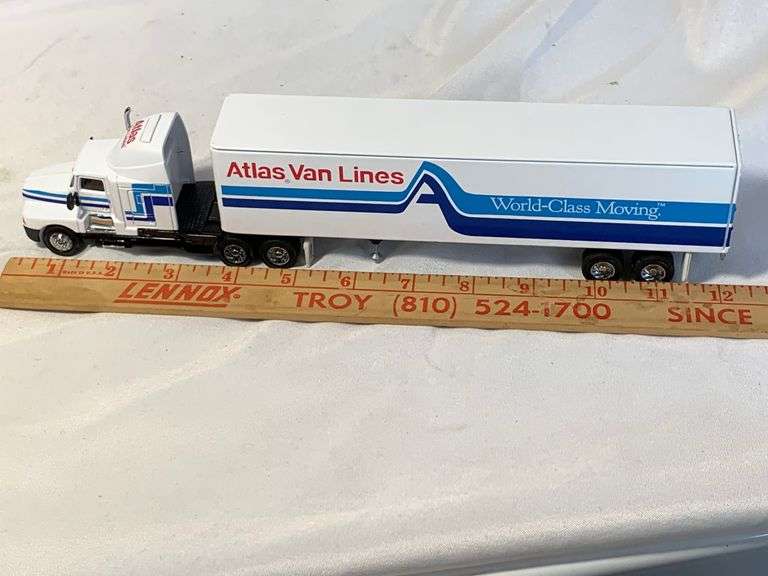 Vintage Kenworth Semi Truck with Trailer Atlas Van Lines Diecast