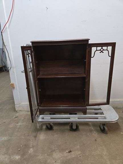 Vintage Wooden Curio Cabinet
