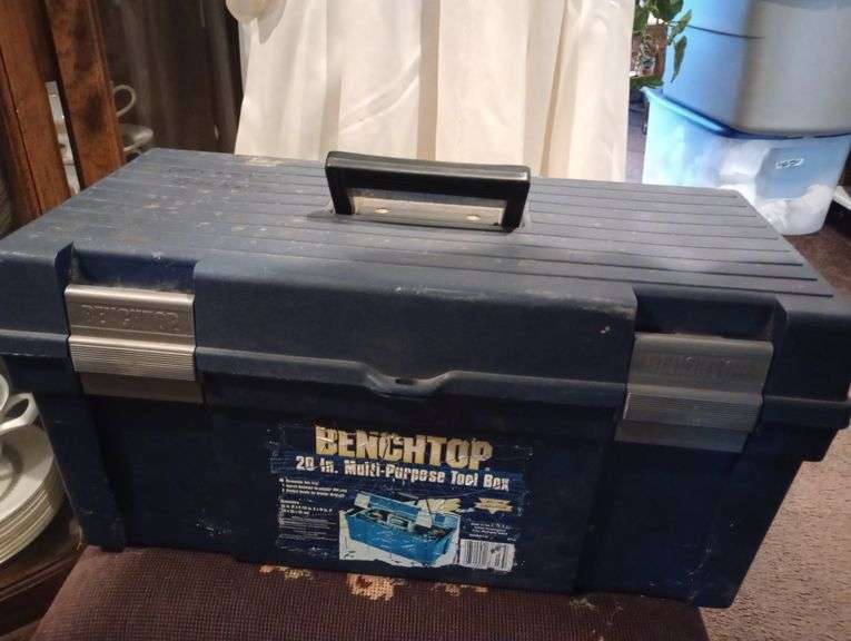 Benchtop toolbox with contents