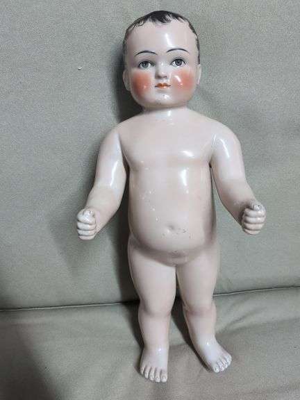 "Frozen Charlie" china bathing doll 16.5"