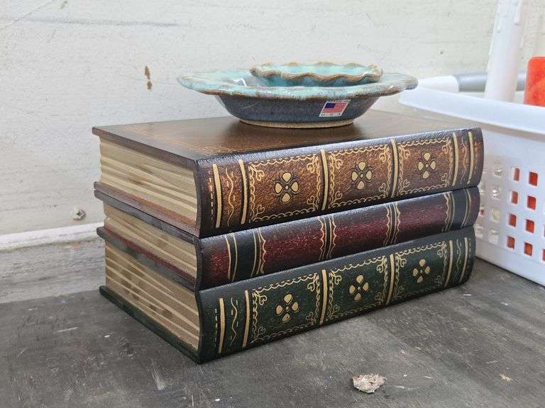 Vintage Book Shaped Trinket Box, Misc. Candles & more. 6C