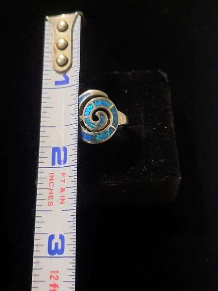 Sterling Silver Fire Opal Ring sz 5.5