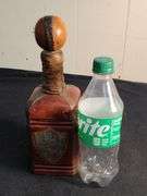 Vintage Italian leather covered decanter